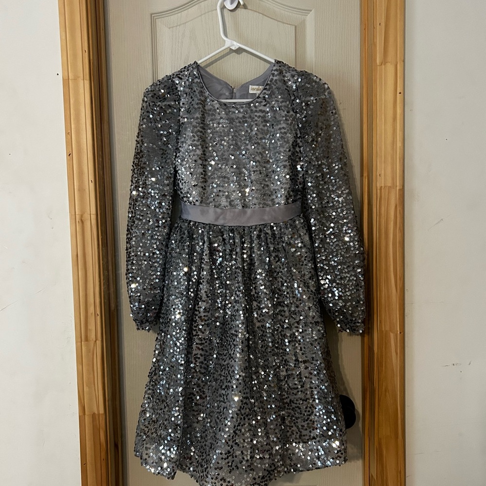 Kensie Girl Girls Silver Sequin Dress